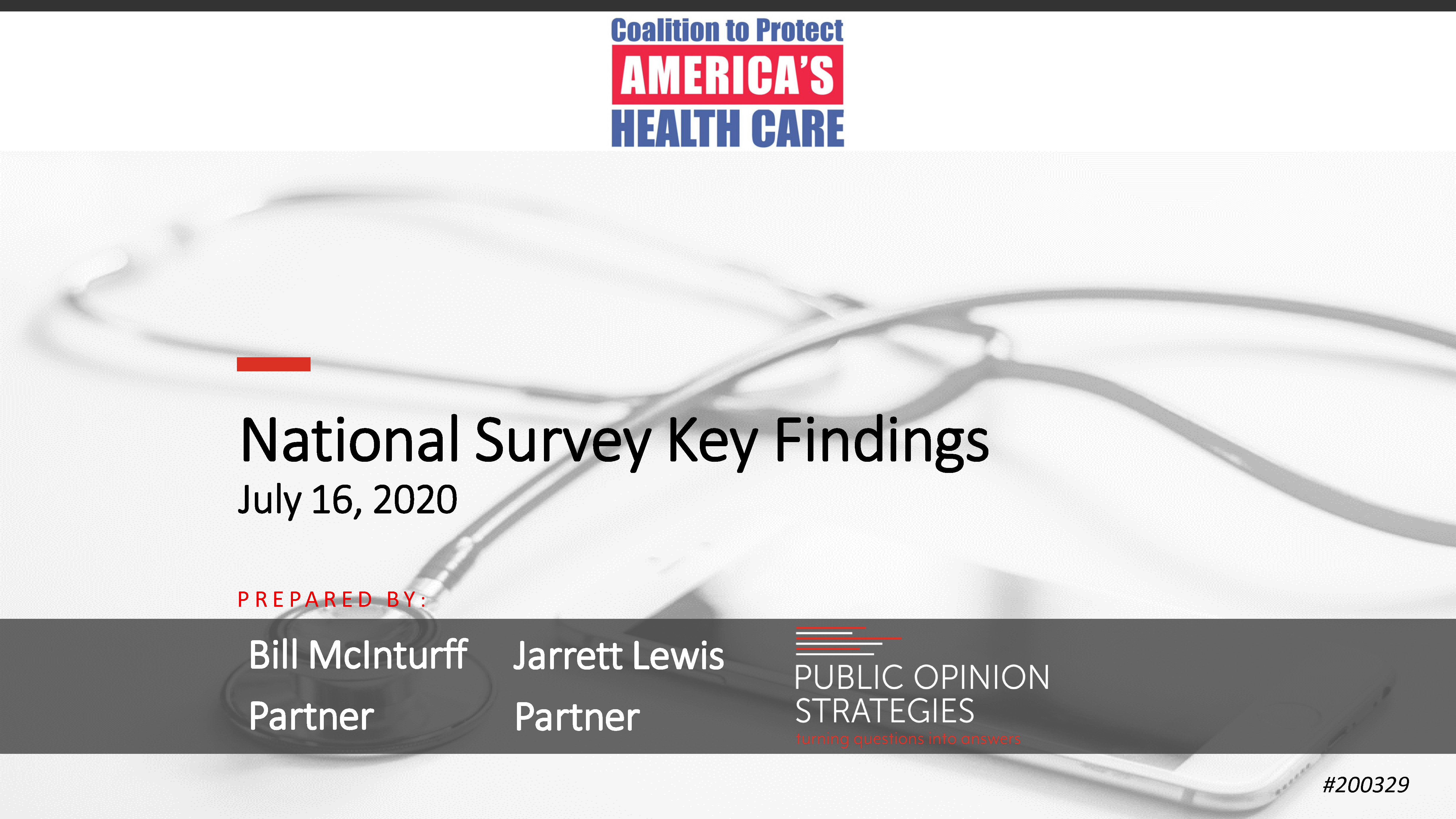 Americans View Hospitals Very Favorably, Support Additional Financial Aid in New Coalition Public Opinion Polling page 1