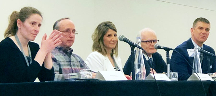 AHA Board Member Peter Wright (right), president and CEO of Bridgton Hospital and Rumford Hospital, led a discussion with rural policy experts.