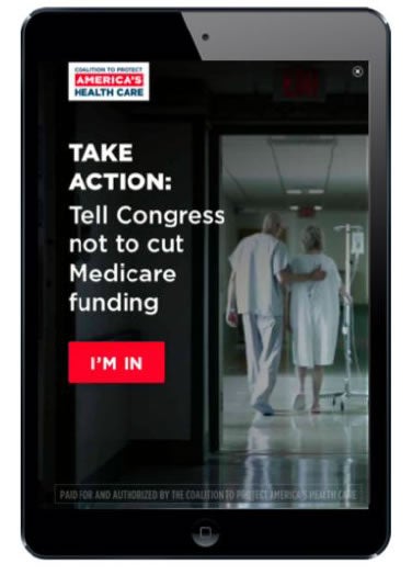 Coalition Ad on mobile