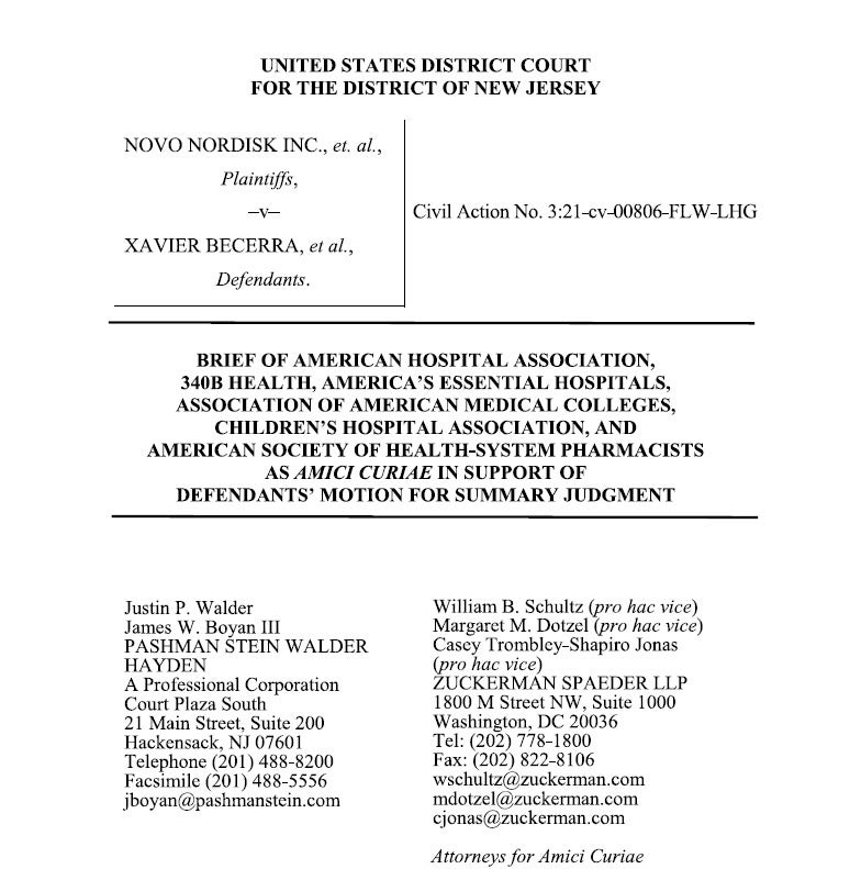 Cover Amicus Brief NOVO NORDISK v Cochran 6-22-211