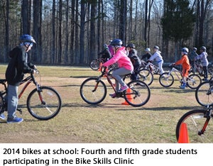 Student at Bike Skills Clinic