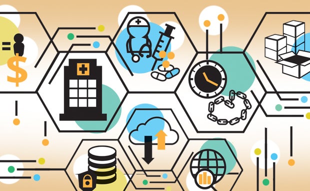 Let’s Work Together — A Framework for Public-Private Health Care Collaboration During Crises. A schematic of a health-care data-sharing system.