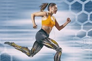 Will Wellness Be King in the New Health Care Economy? A woman with bionic legs running.