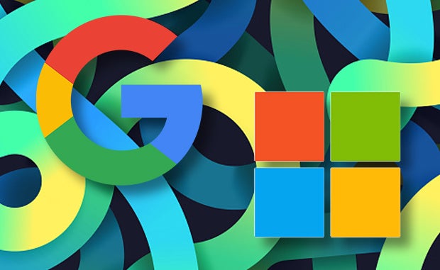 Building a Better Data Connection: Will Big Tech’s Investments Pay Off? Google and Windows logos.
