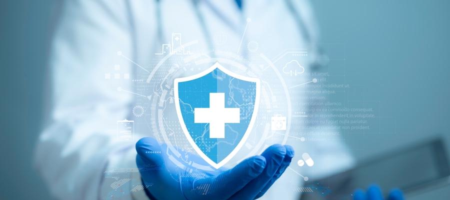 hand holding symbol of care