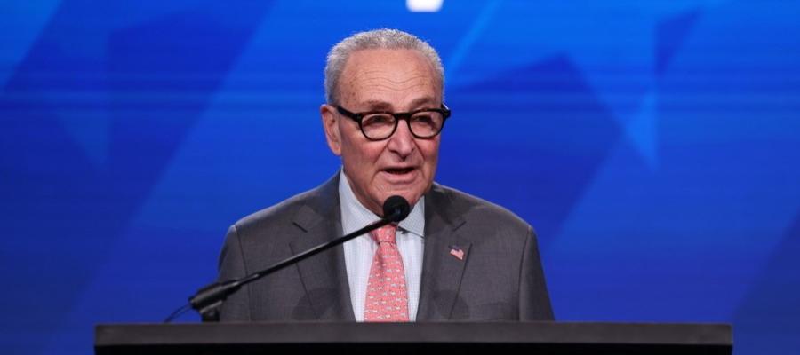 Senator Chuck Schumer speaking at the 2026 AHA Annual Membership Meeting.