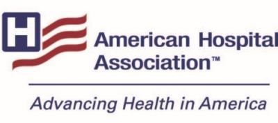 AHA logo. American Hospital Association. Advancing Health in America.