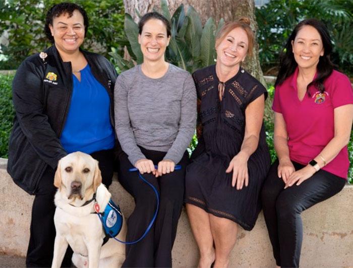 Tripler Army Medical Center team with dog