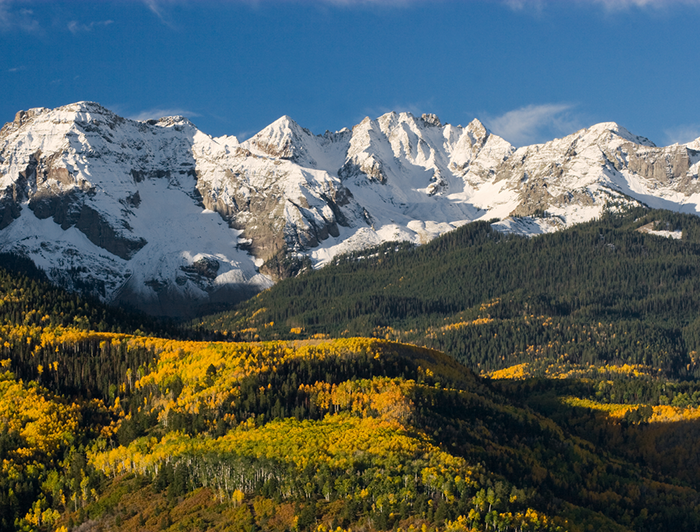 Snowy mountain range