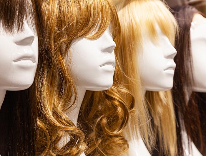 long wigs on mannequin heads