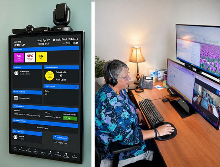 Smart display and virtual nursing station in use at Reid Health