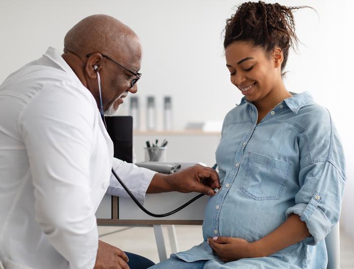 obstetrician and patient