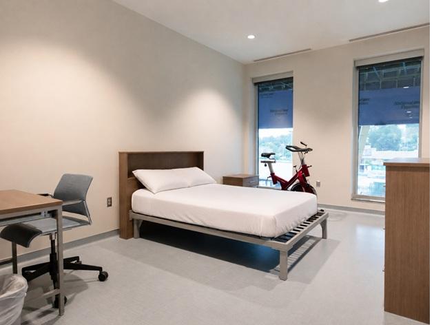 A patient room on the campus of Nebraska Medical Center and the University of Nebraska Medical Center for hantavirus patients.