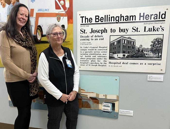 Joni Dixon (left) and Terry Carter (right). Photo courtesy of PeaceHealth St. Joseph Medical Center.