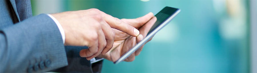 business man using a mobile device